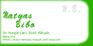 matyas bibo business card